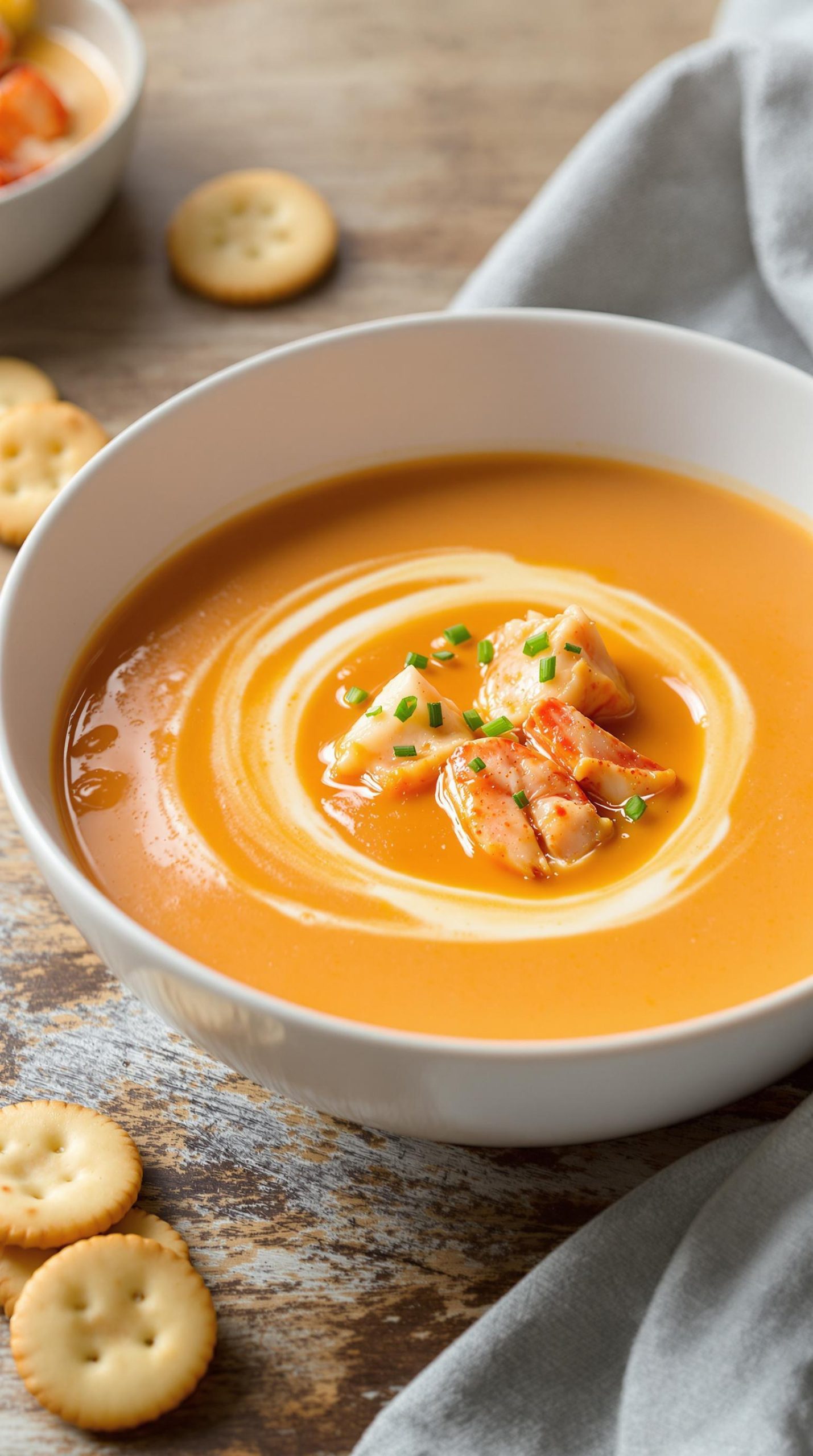 luxurious creamy lobster bisque