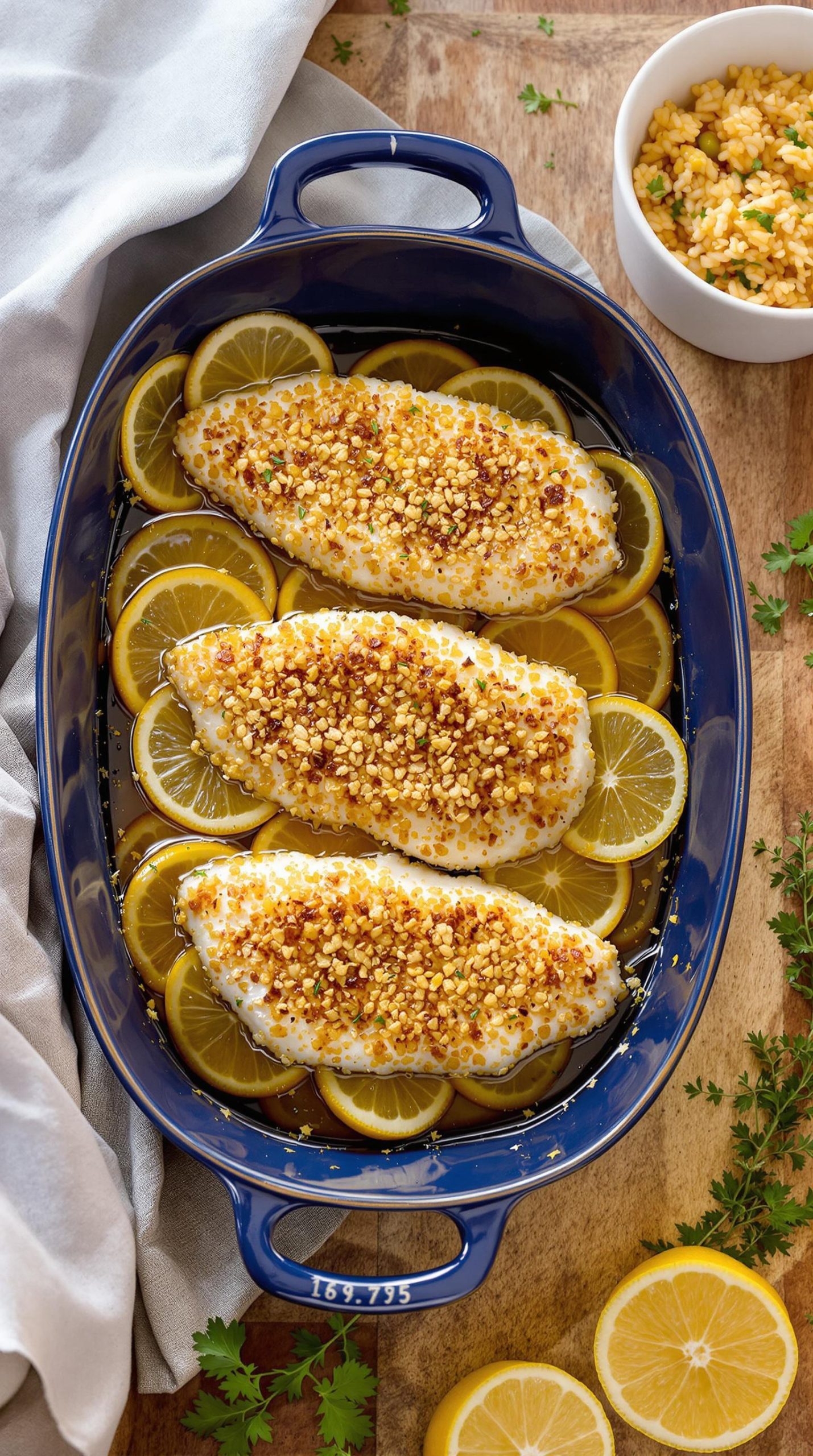 mediterranean fish with lemons