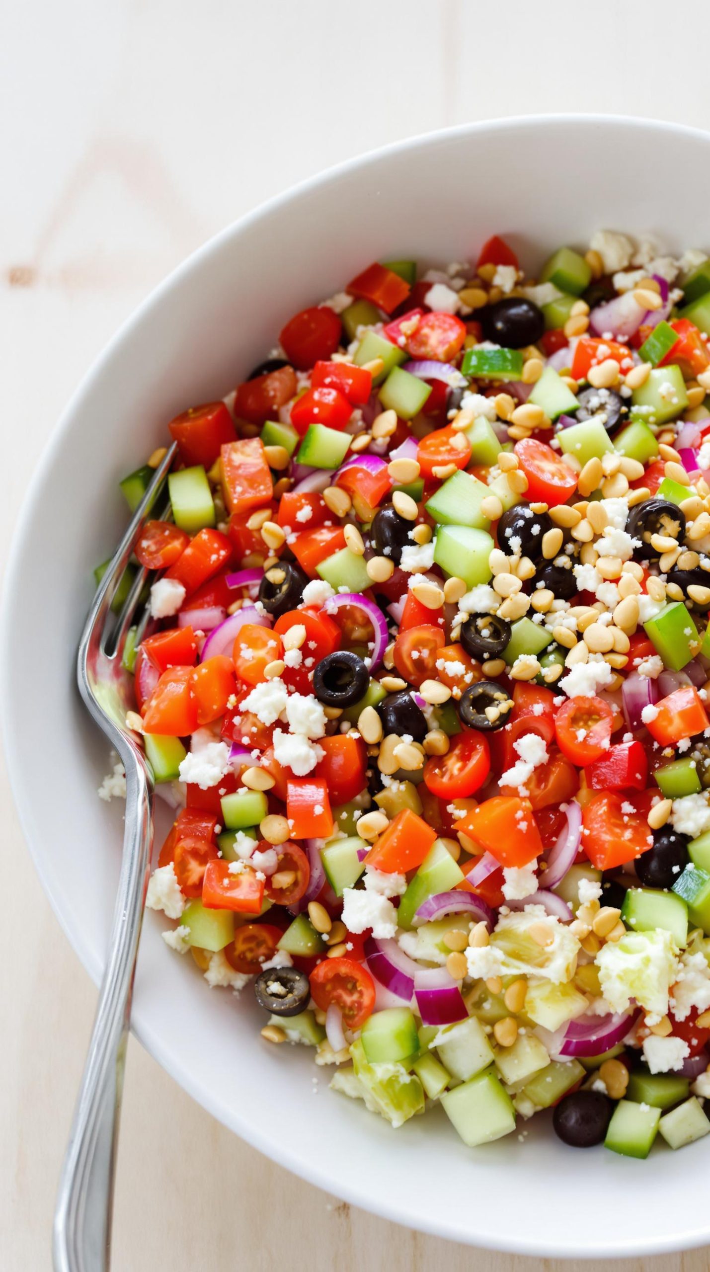 mediterranean rainbow chopped salad