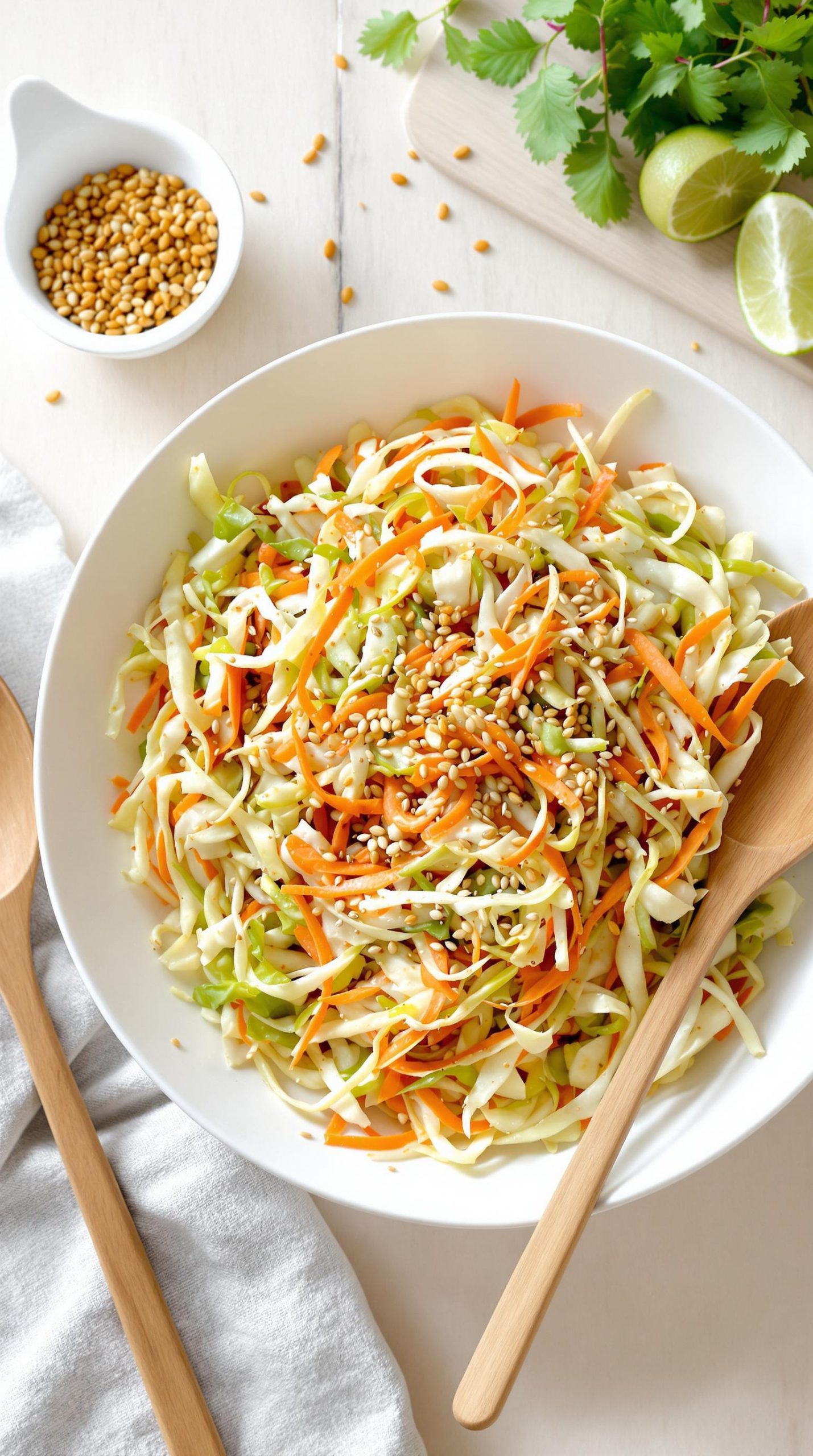 nutty ginger asian slaw