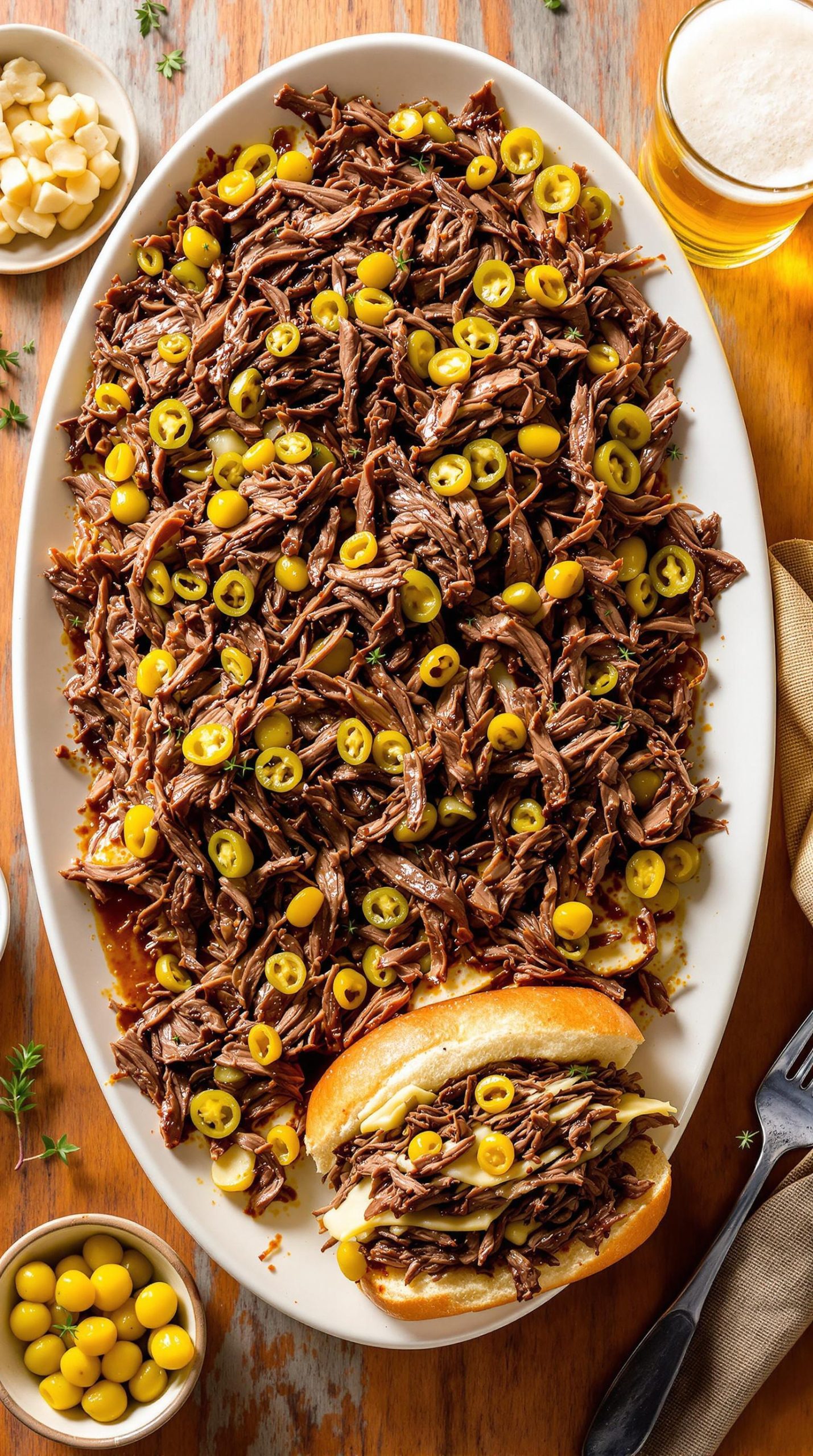 pepperoncini beer braised beef