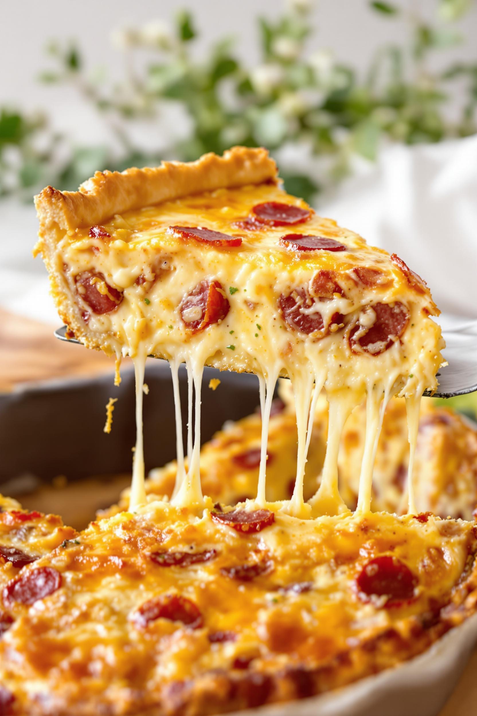 pepperoni swiss quiche recipe