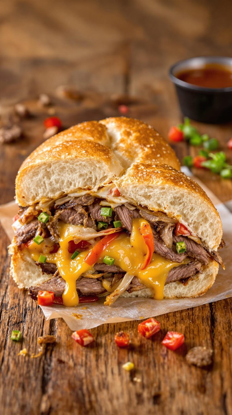 philly cheesesteak street food