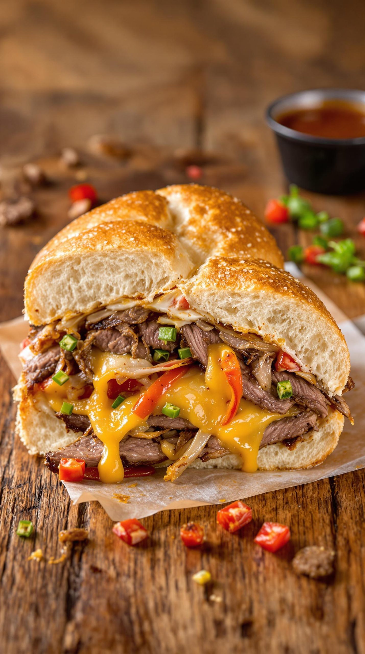 philly cheesesteak street food