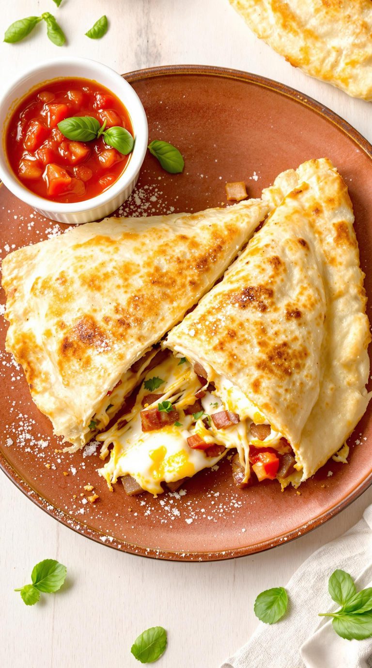 phyllo dough calzone preparation