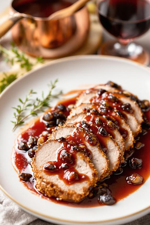 port wine marinated pork