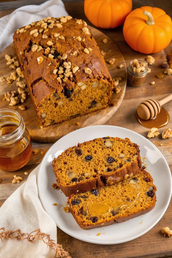 pumpkin bread with walnuts