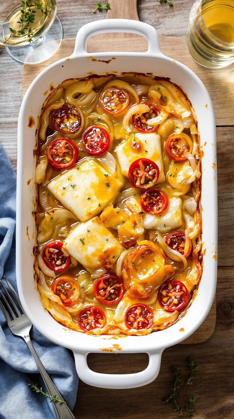 saffron halibut gratin delight