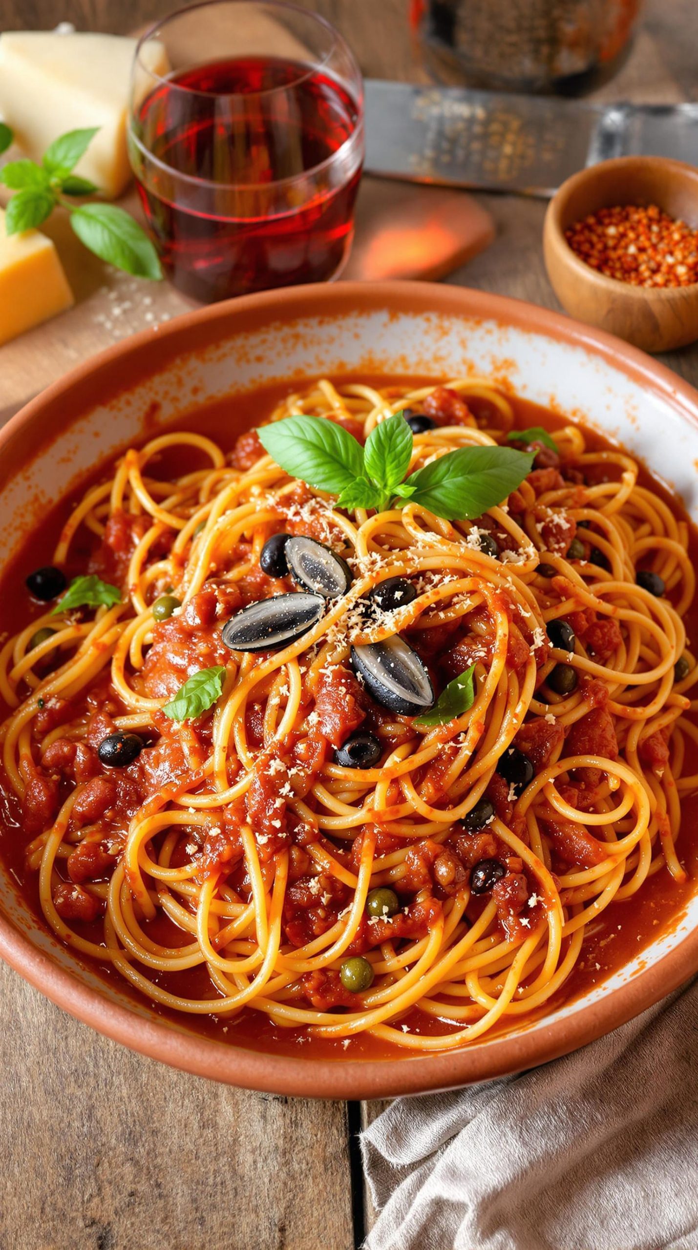 salty italian pasta dish