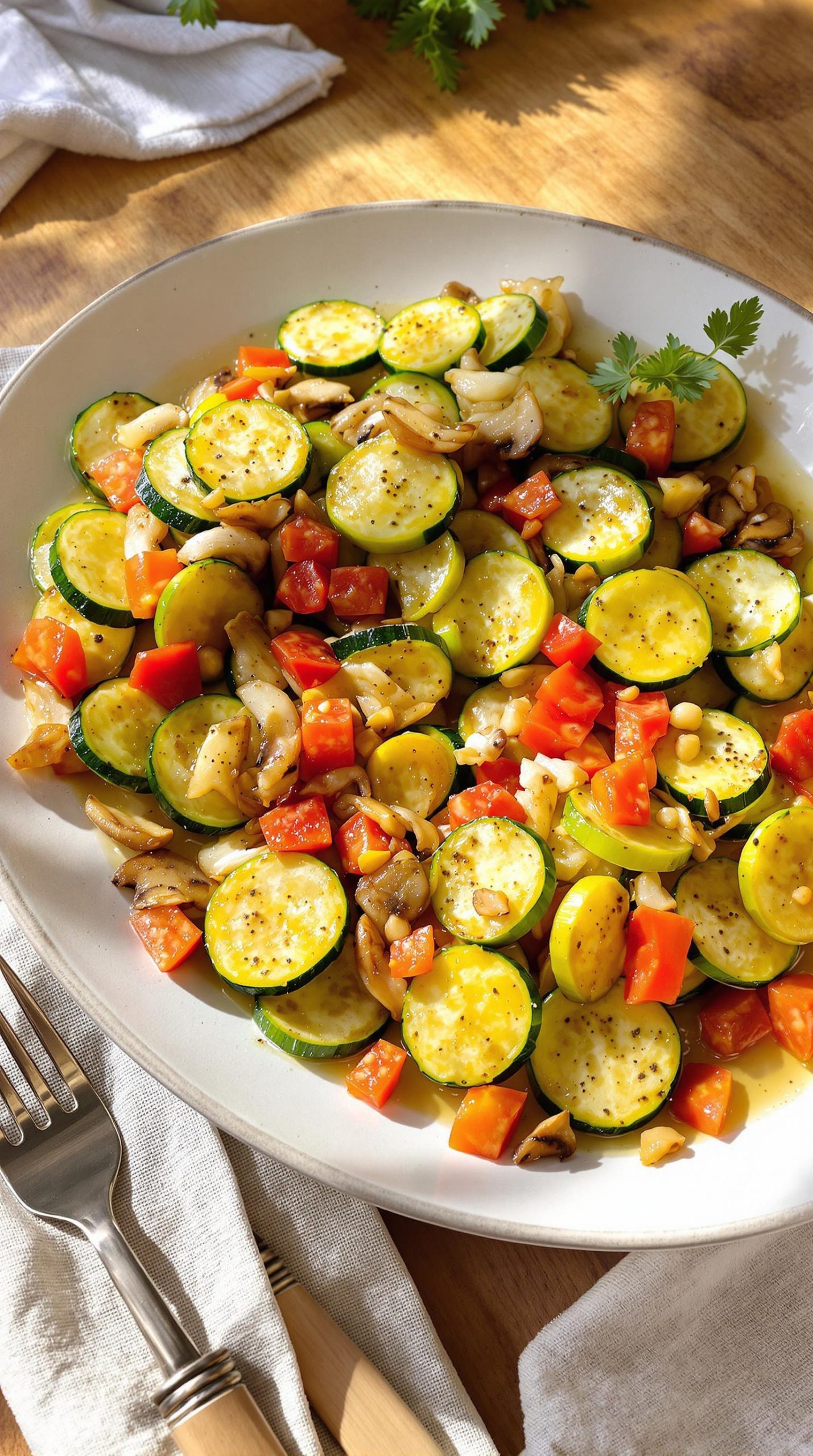 saut ed zucchini with vegetables