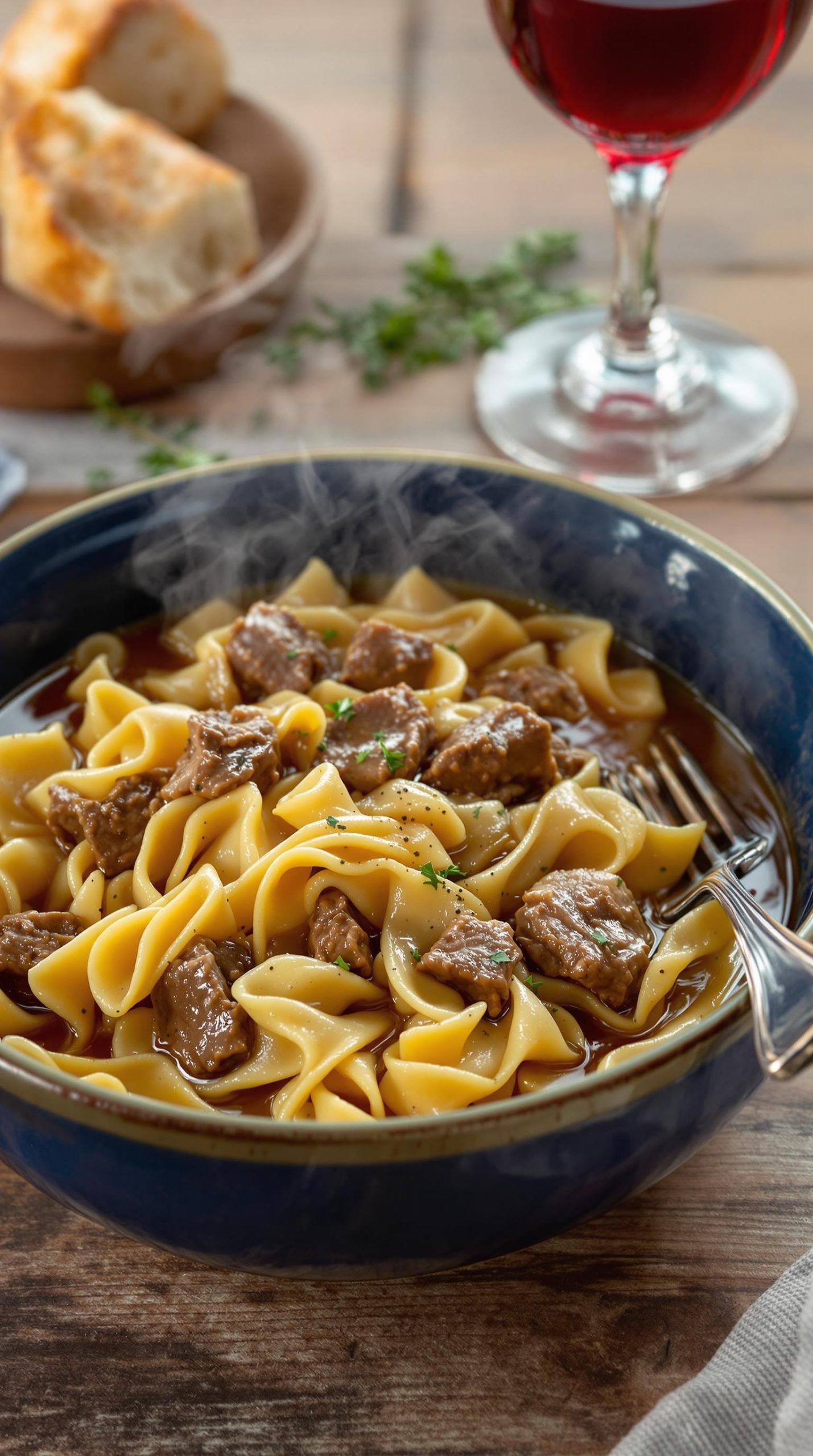 savory beef noodle comfort