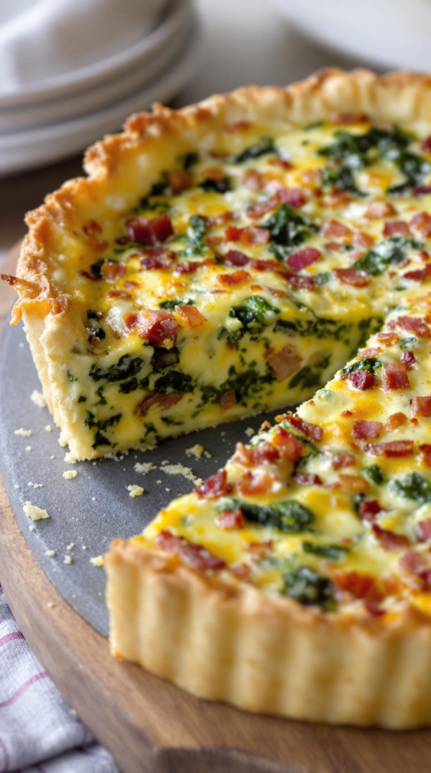 savory homemade spinach quiche