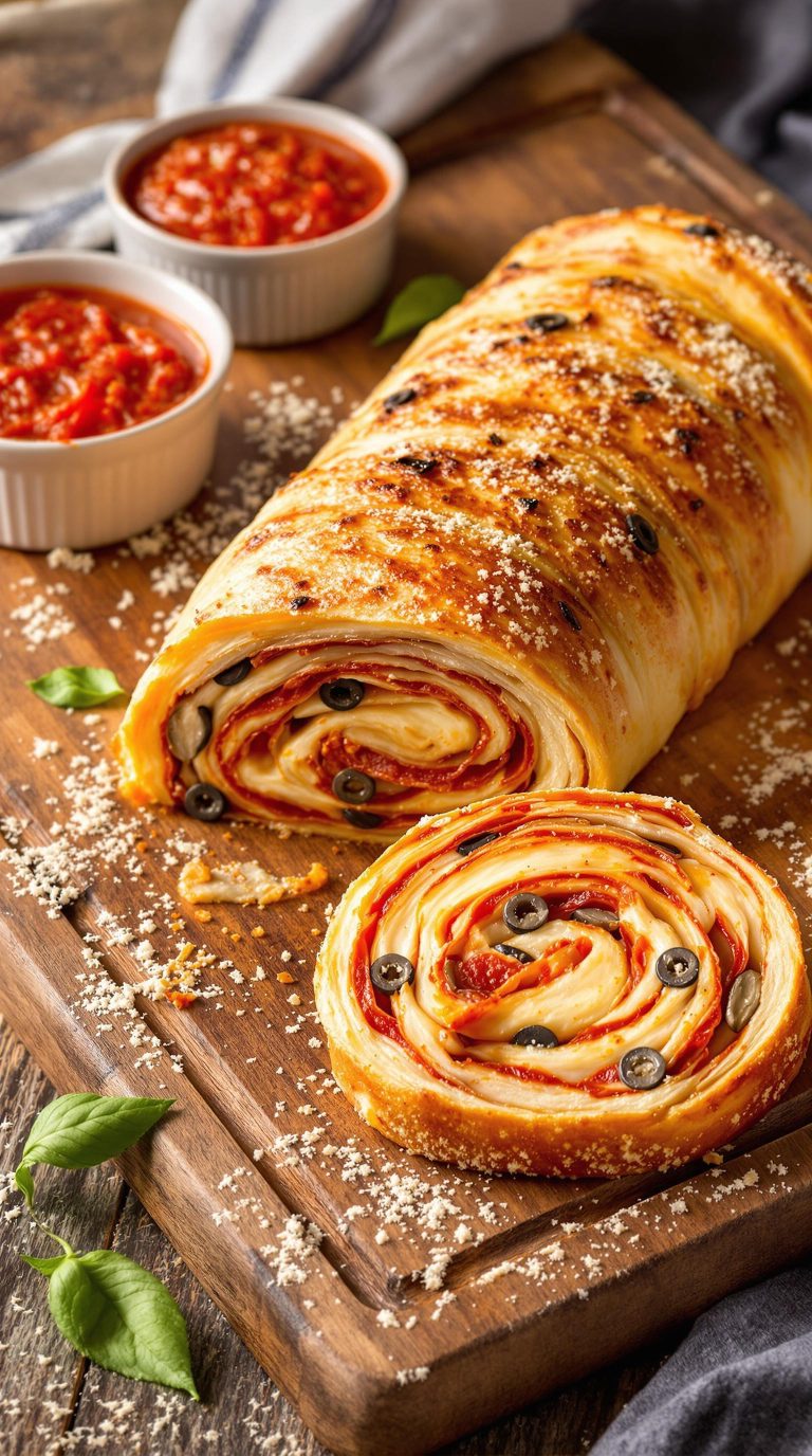 savory pepperoni mushroom pastry