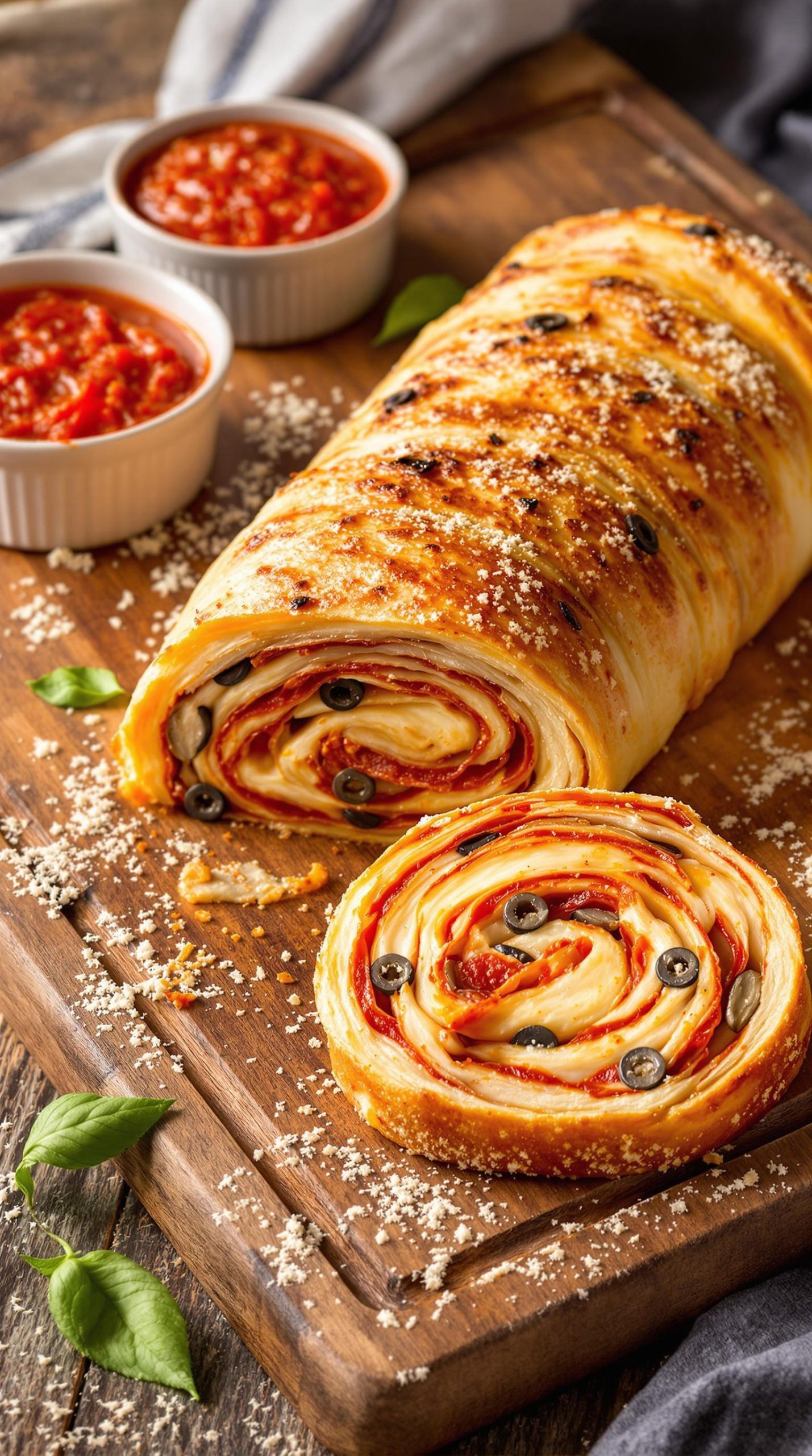 savory pepperoni mushroom pastry