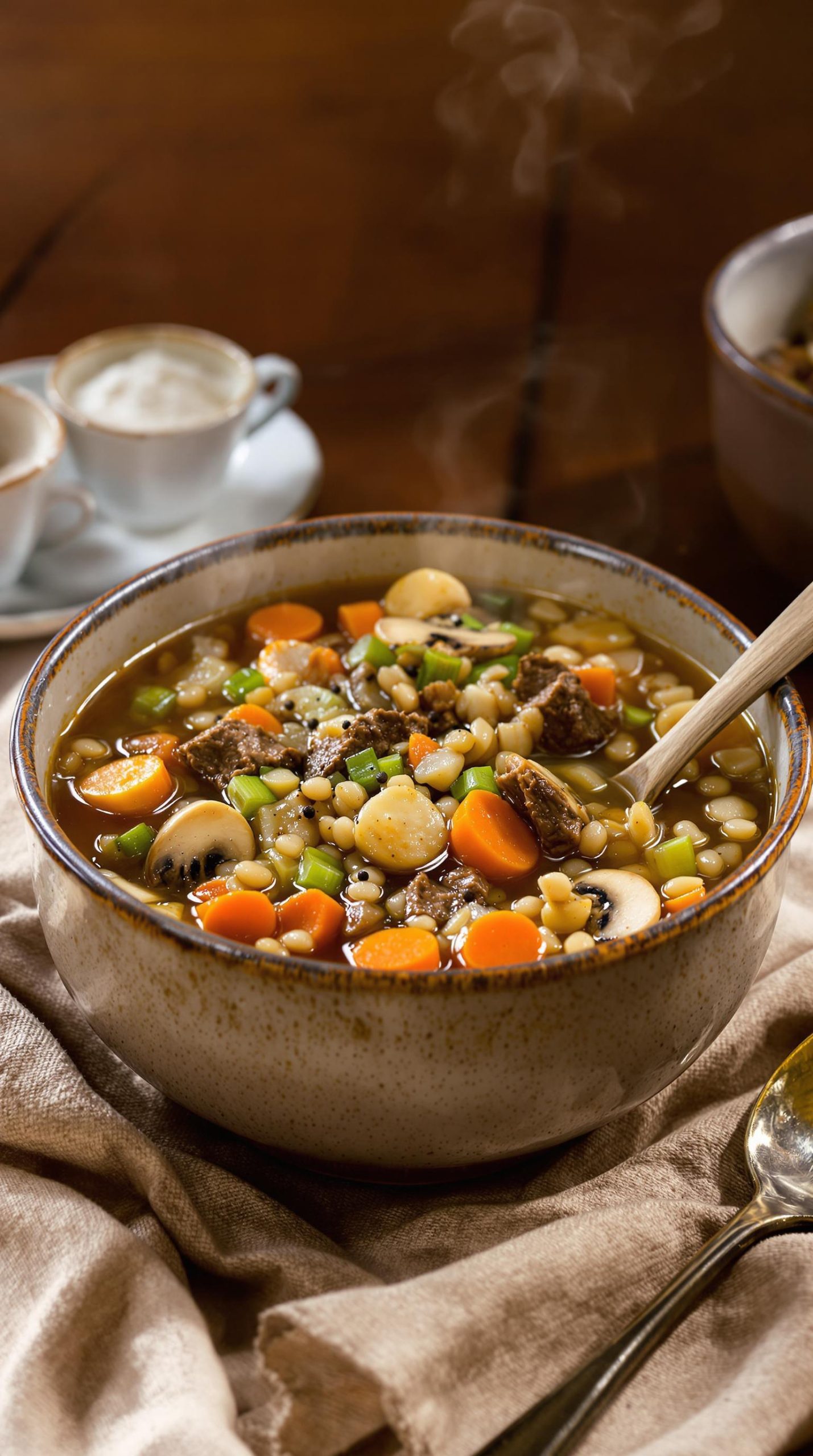 sear beef simmer soup