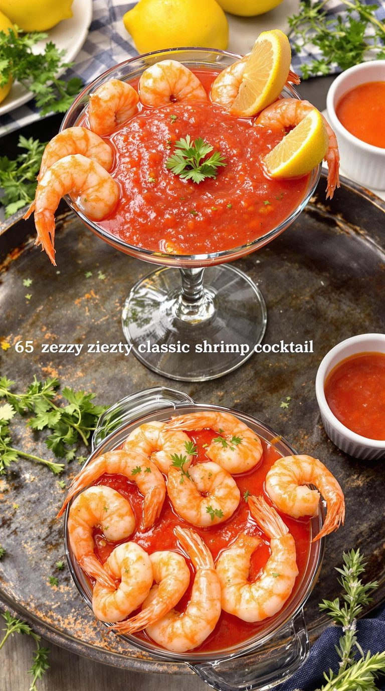 shrimp cocktail with herbs
