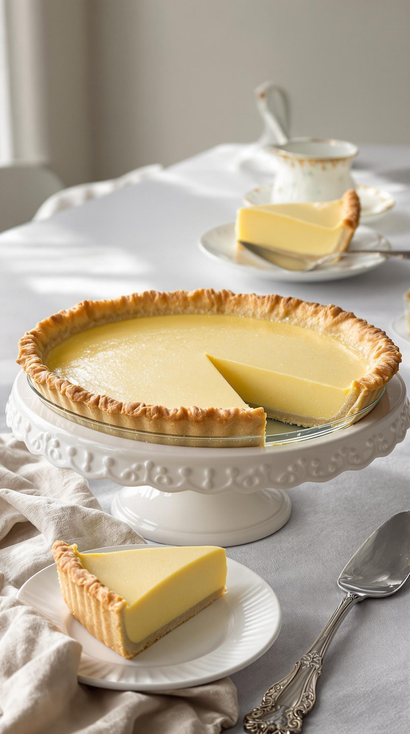silky smooth custard pie