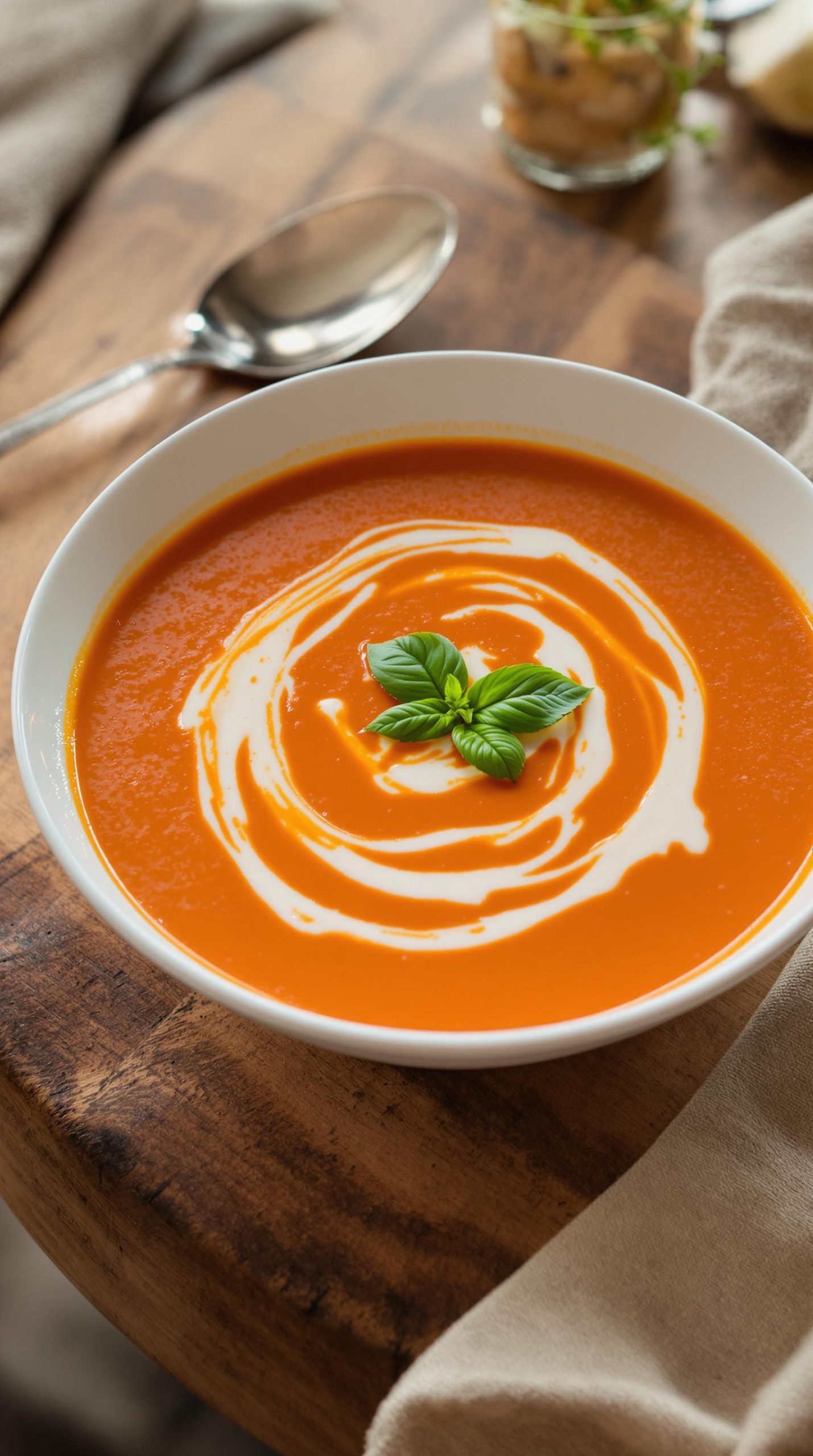 silky smooth tomato bisque preparation