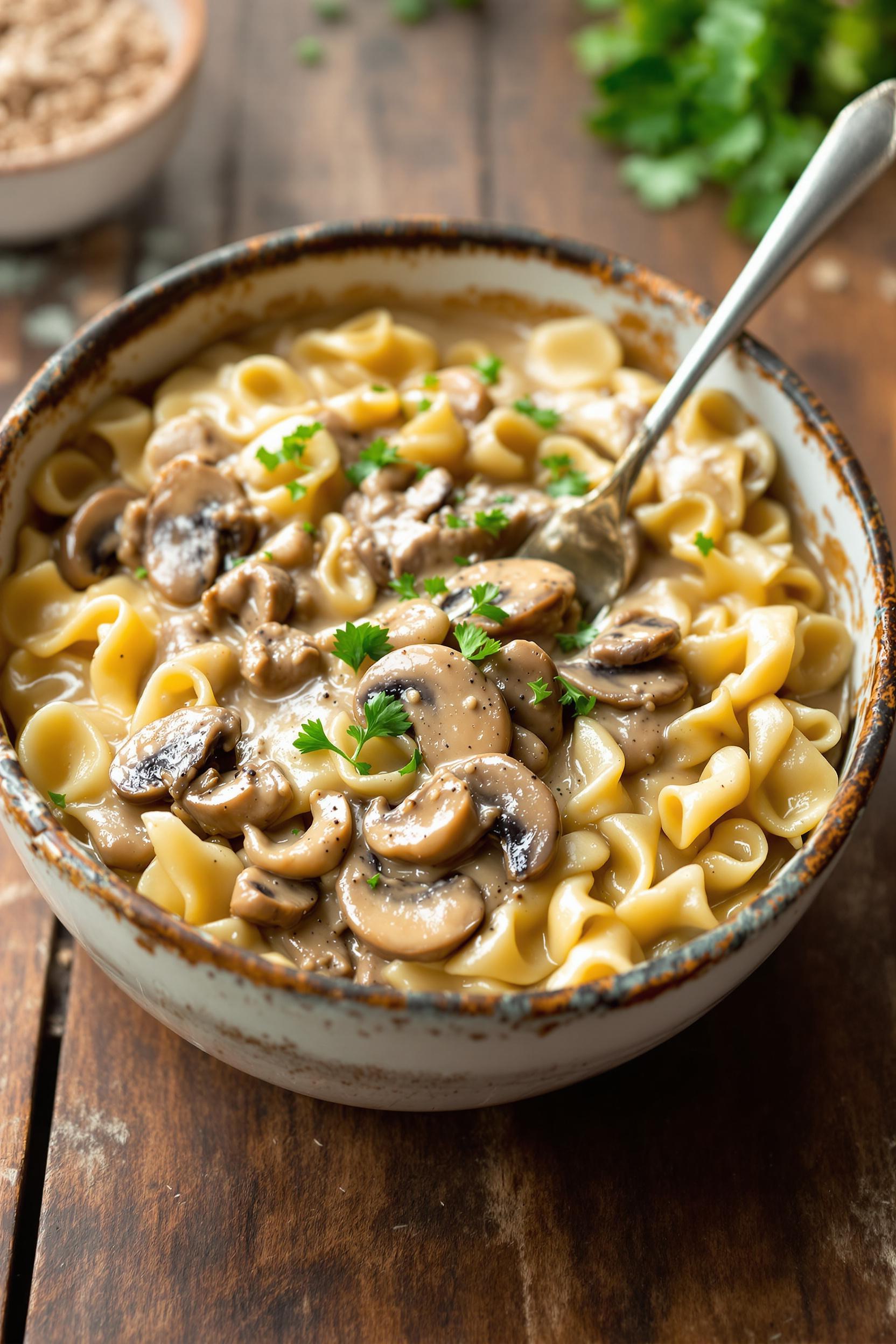 slow cooker beef stroganoff recipe