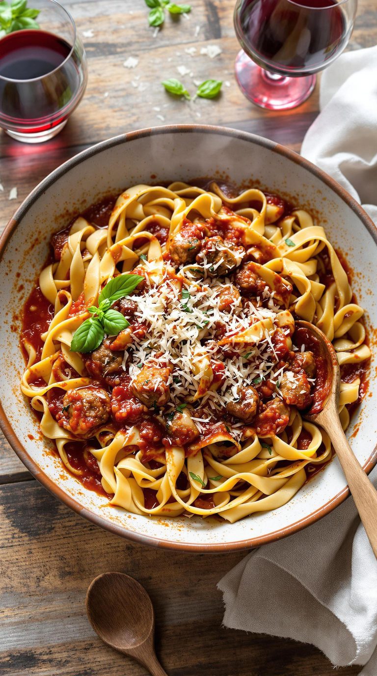 slow simmered vegetable pasta sauce