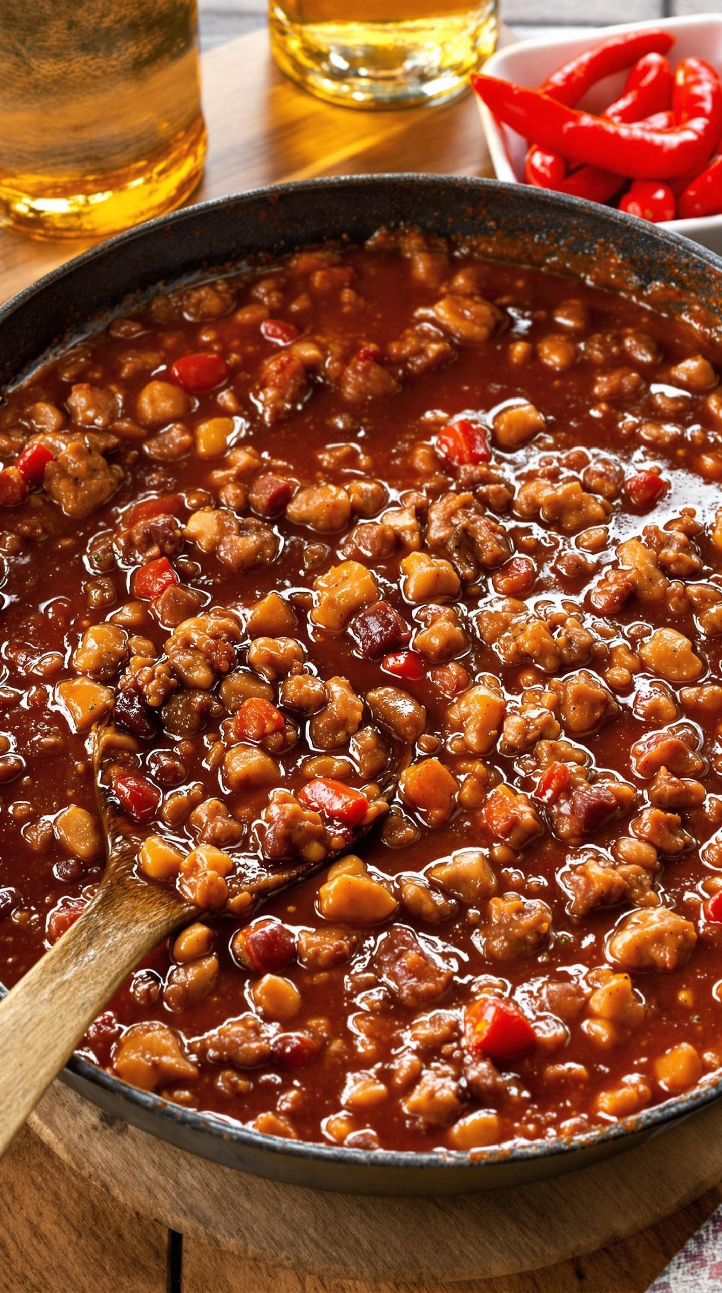 smoky bacon infused texas chili