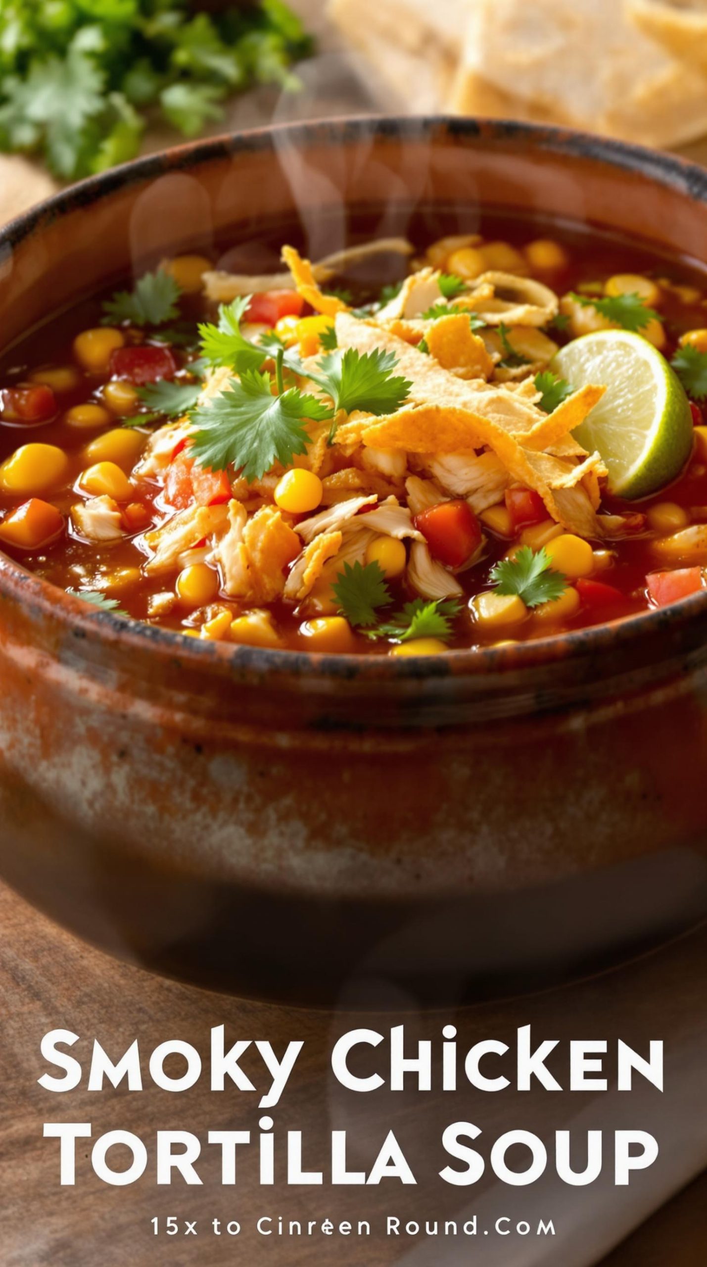 smoky chicken tortilla soup