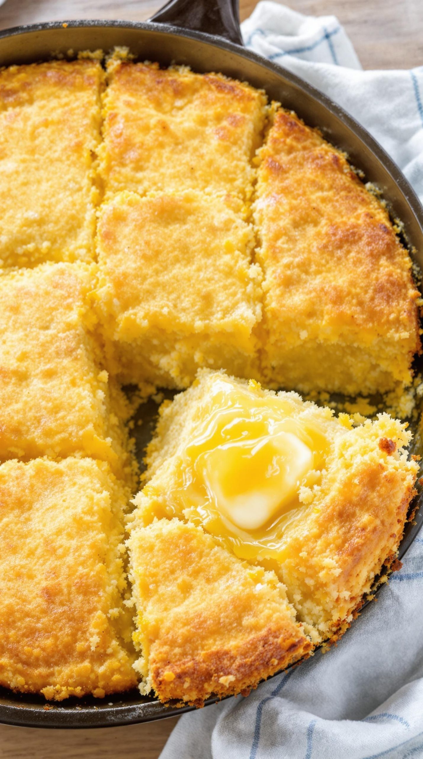 southern cornbread baking steps