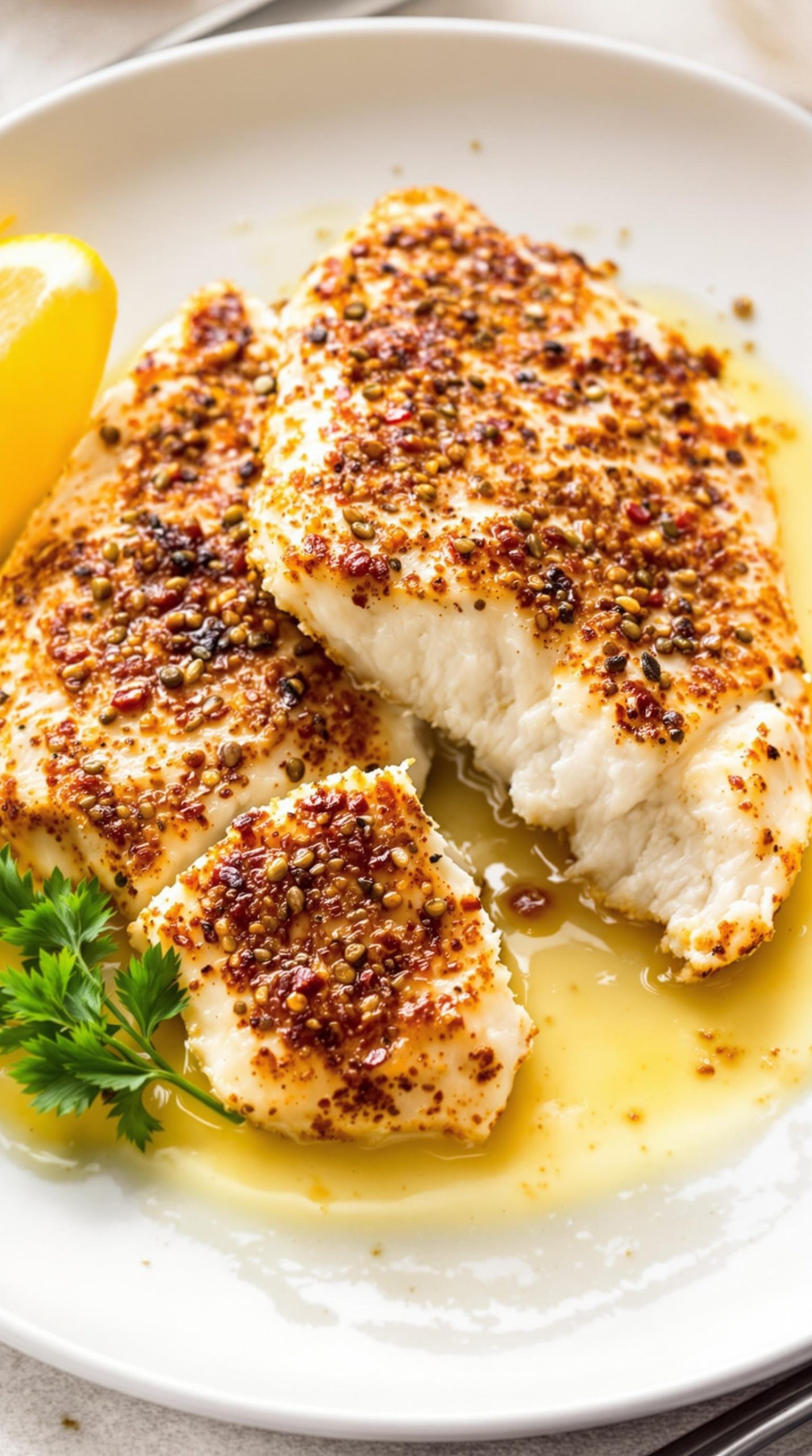 spiced tilapia with lemon butter