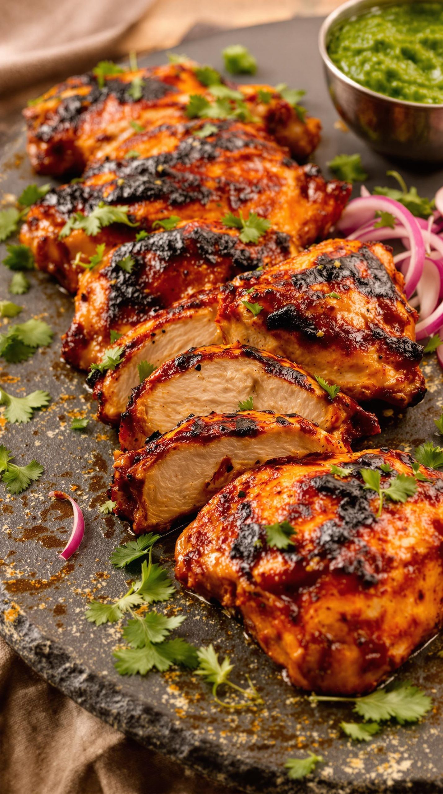 spicy marinated tandoori chicken