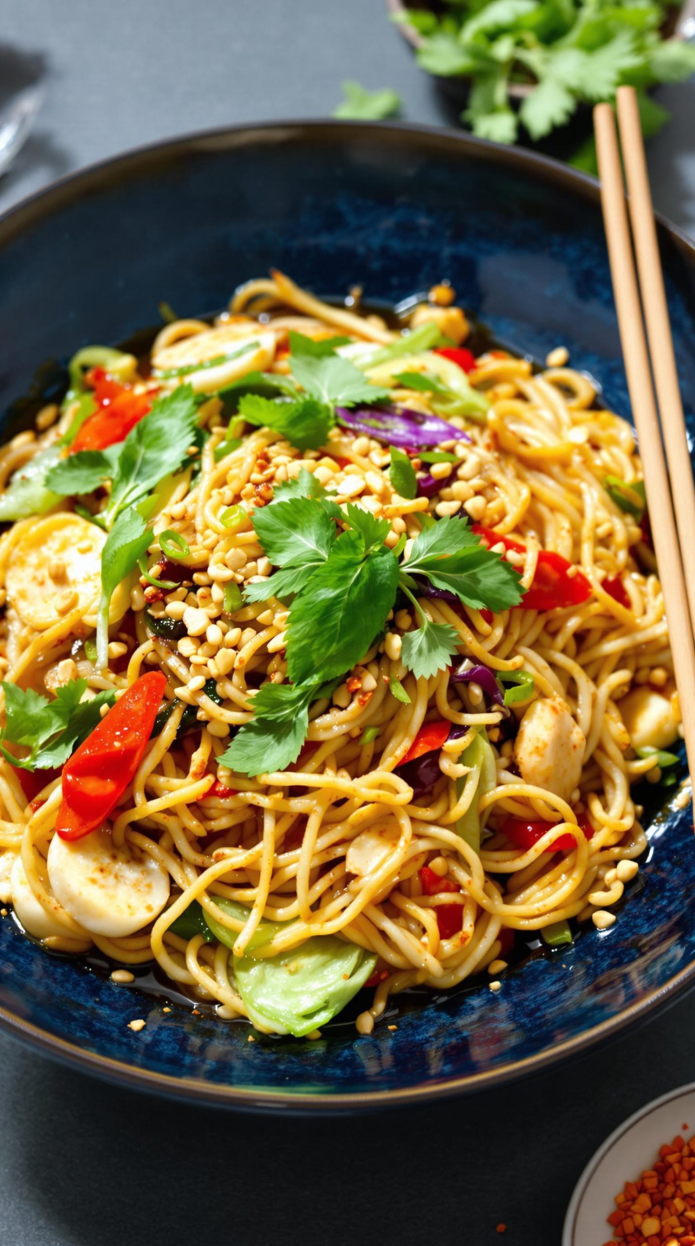 spicy thai noodle dish