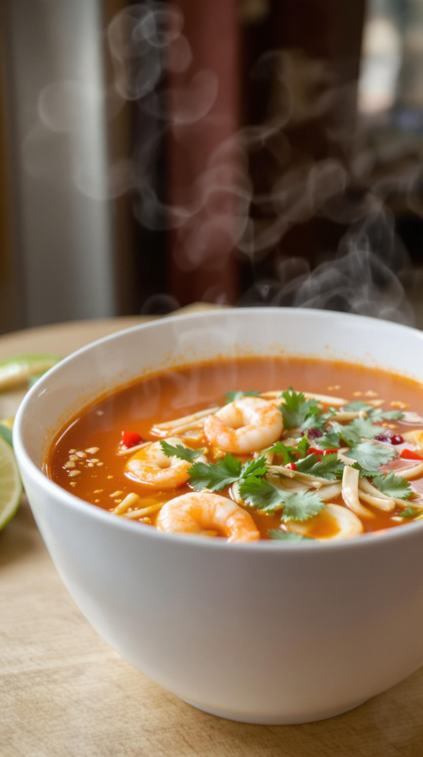 spicy thai tom yum soup