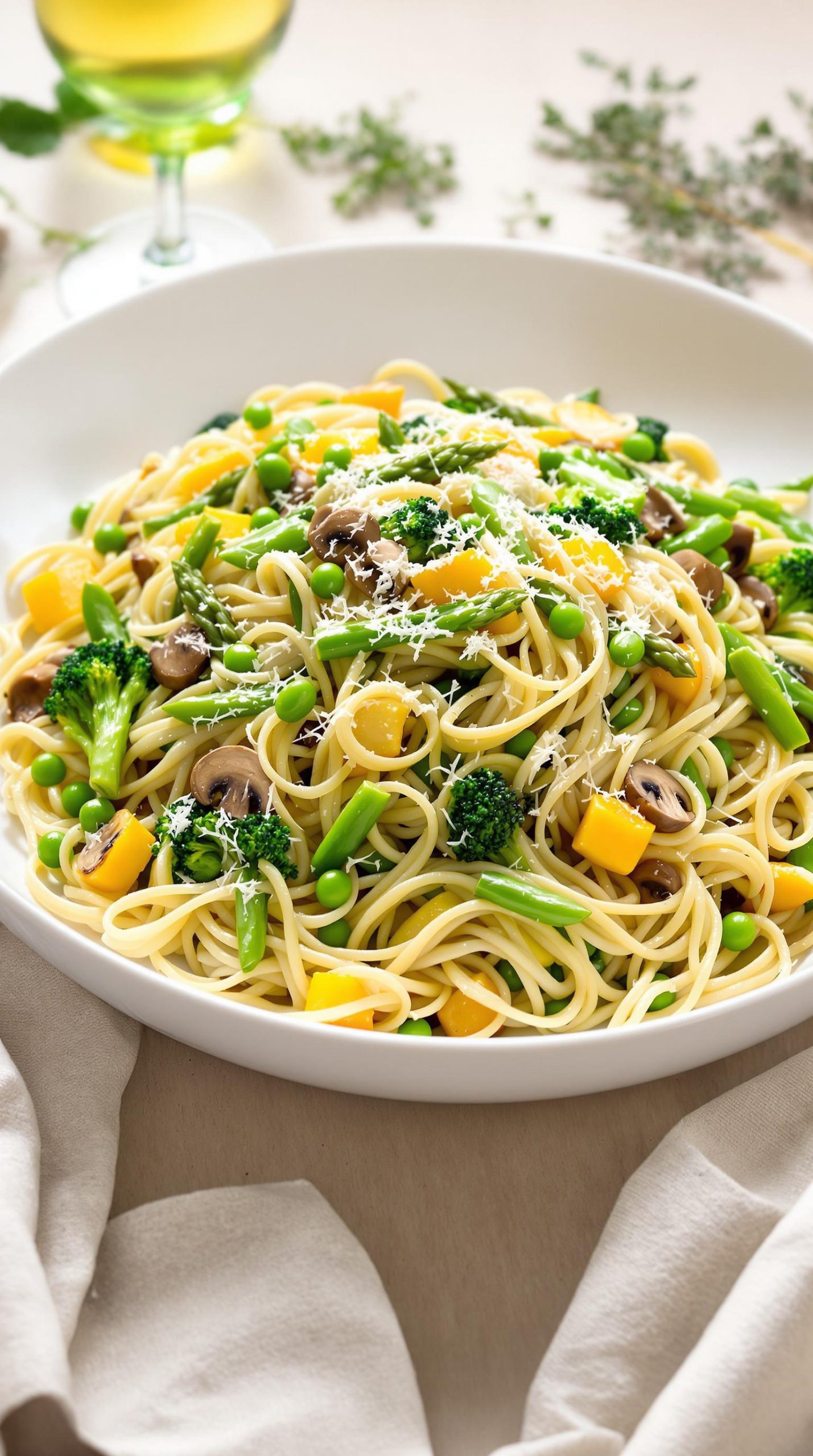 spring inspired pasta dish