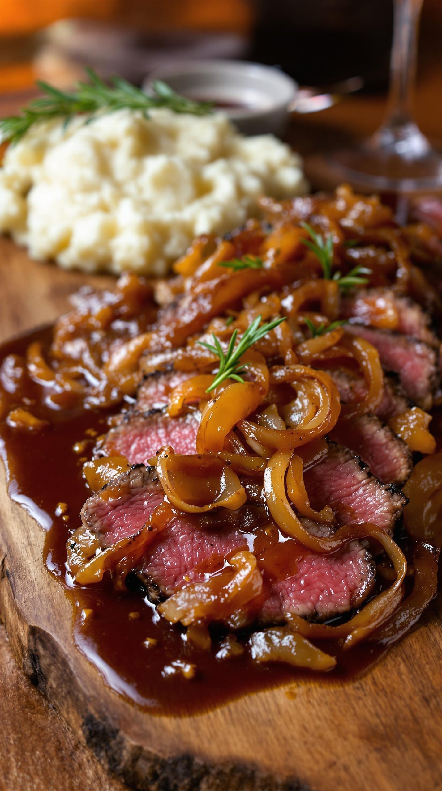 steakhouse sirloin with onions