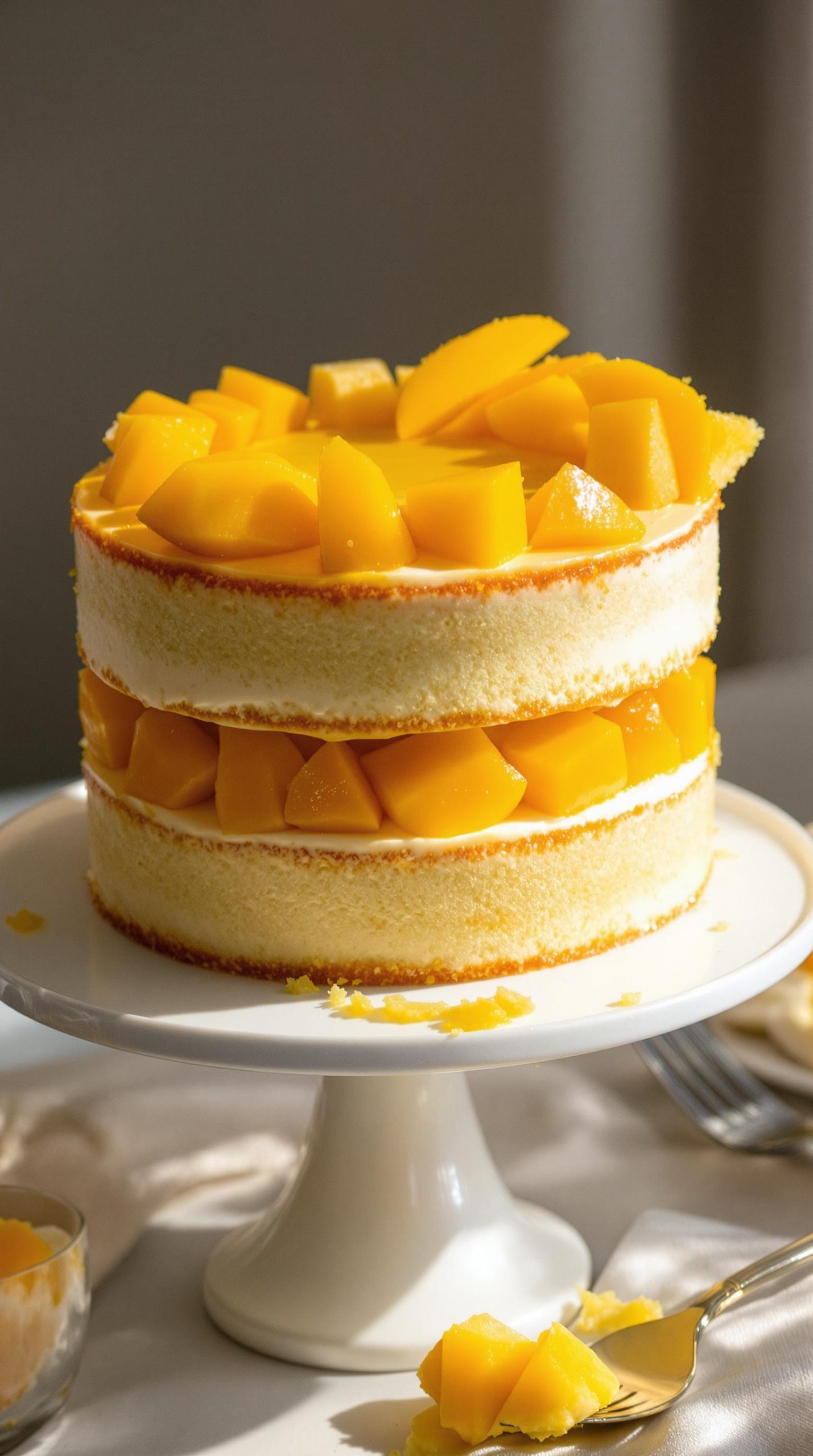 sweet and juicy mango cake