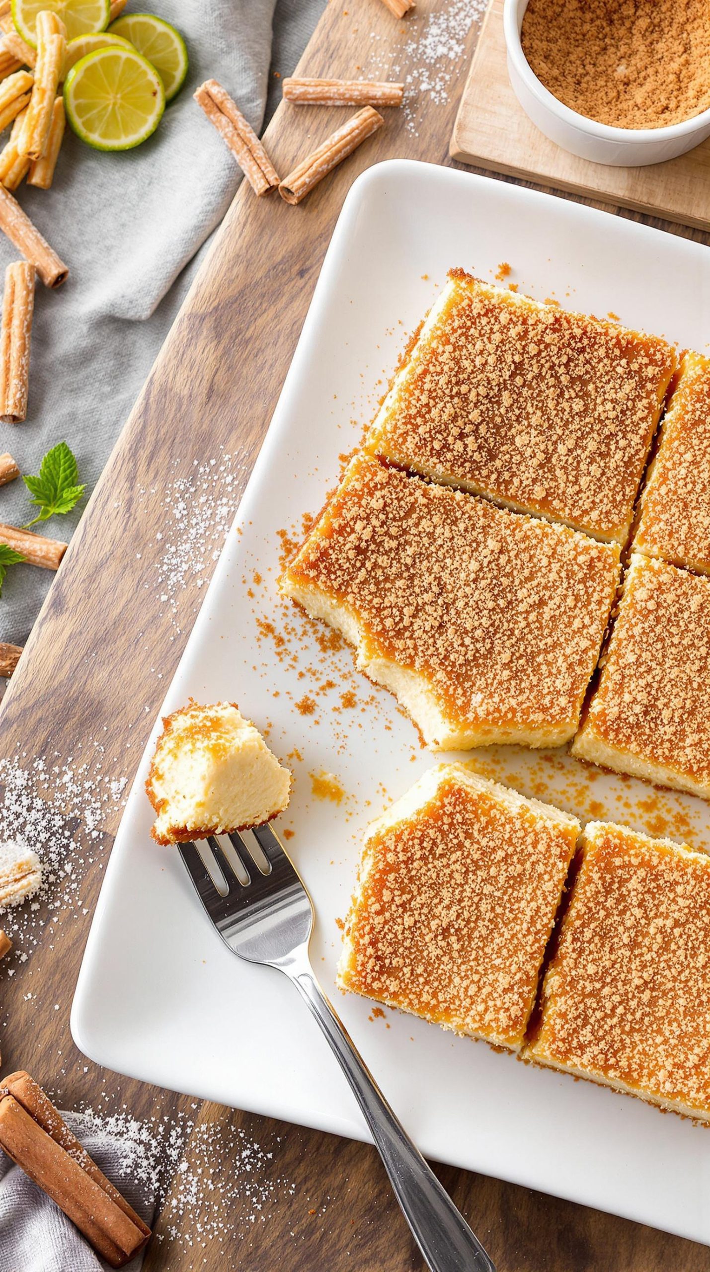 sweet cinnamon cheesecake bars