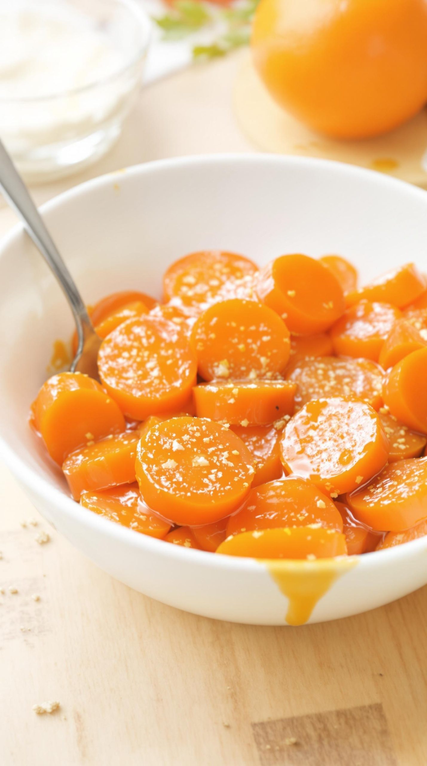 sweet orange glazed carrots
