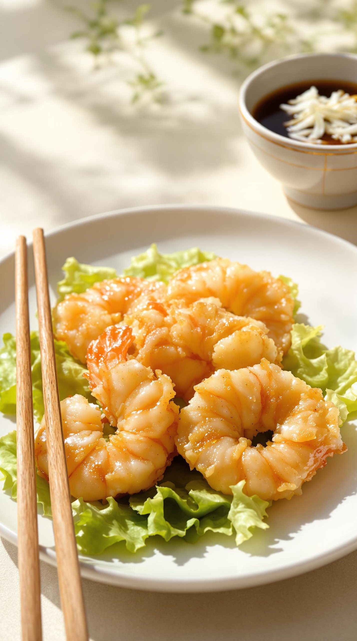 tempura shrimp with dipping sauce