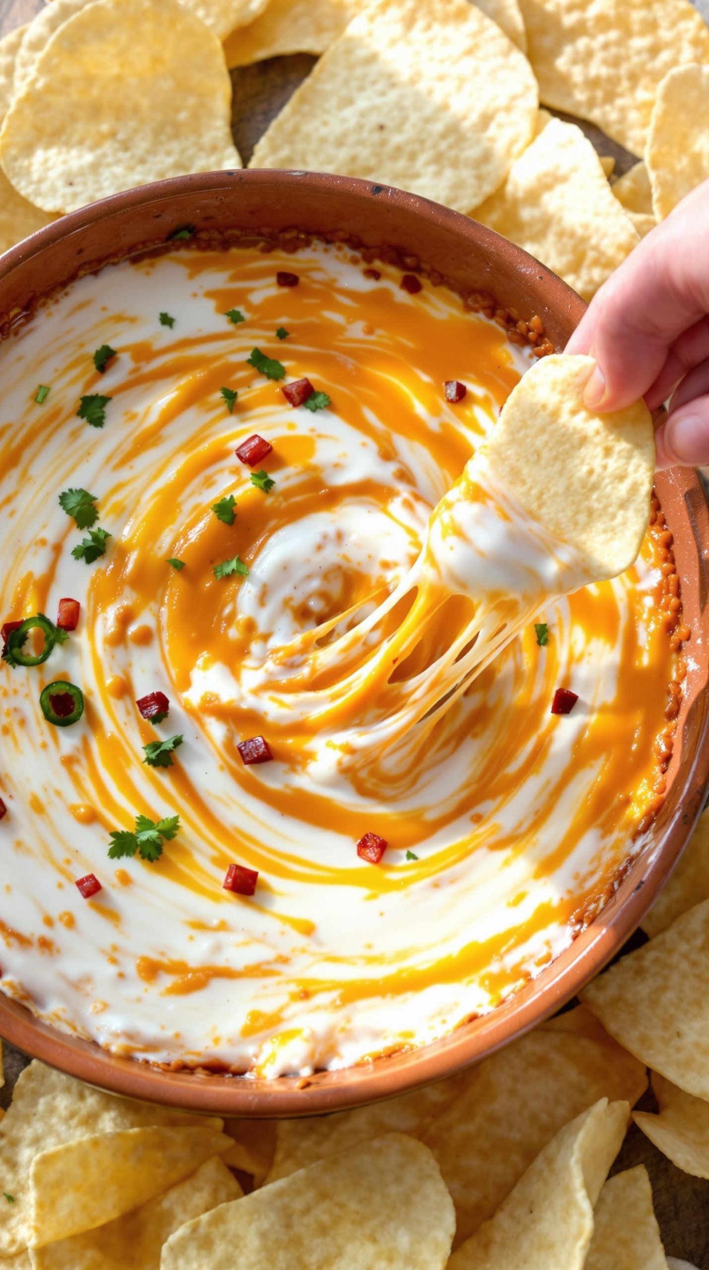 three cheese queso dip