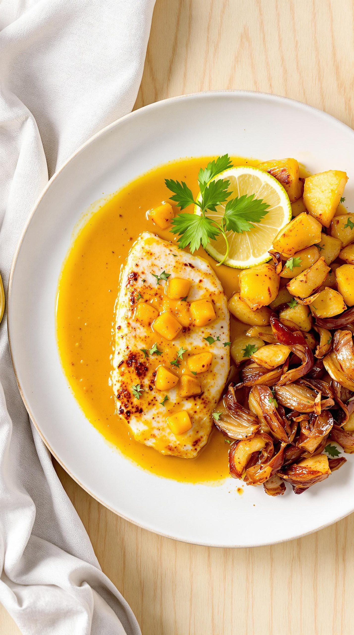 tropical mahi mahi dish