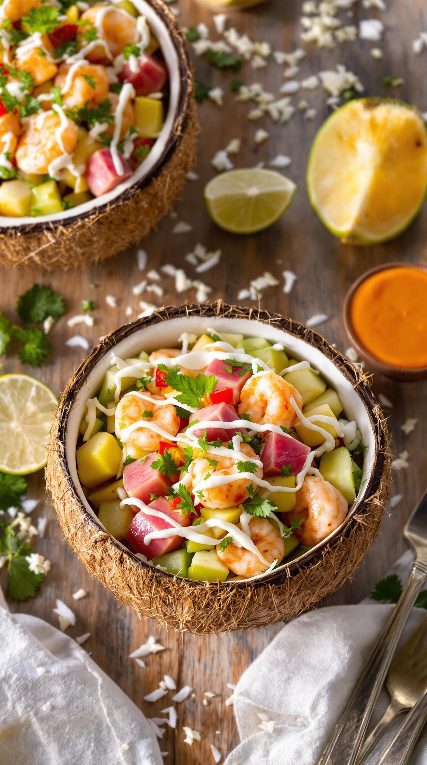 tropical seafood ceviche creation