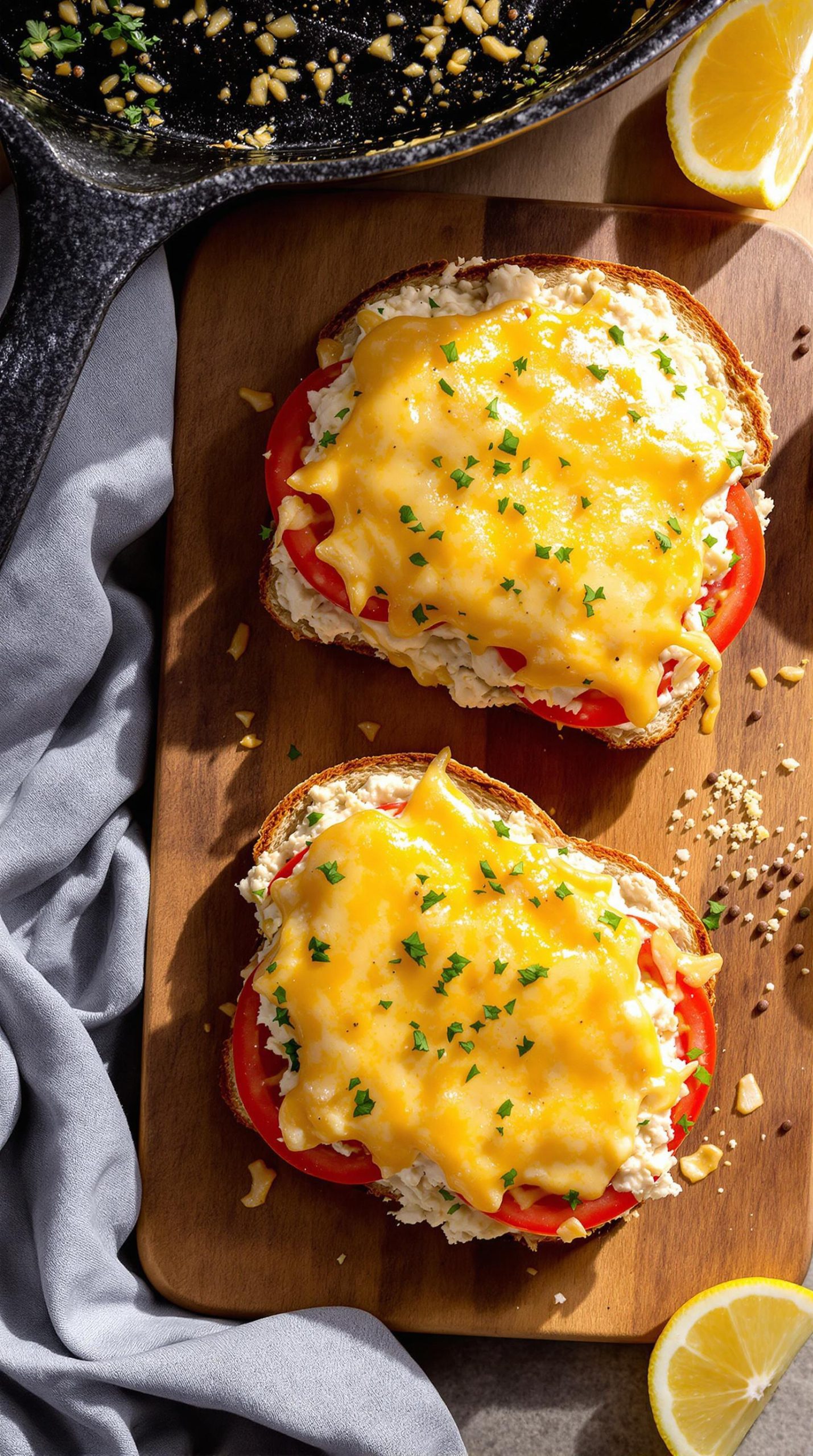 tuna melt with cheddar