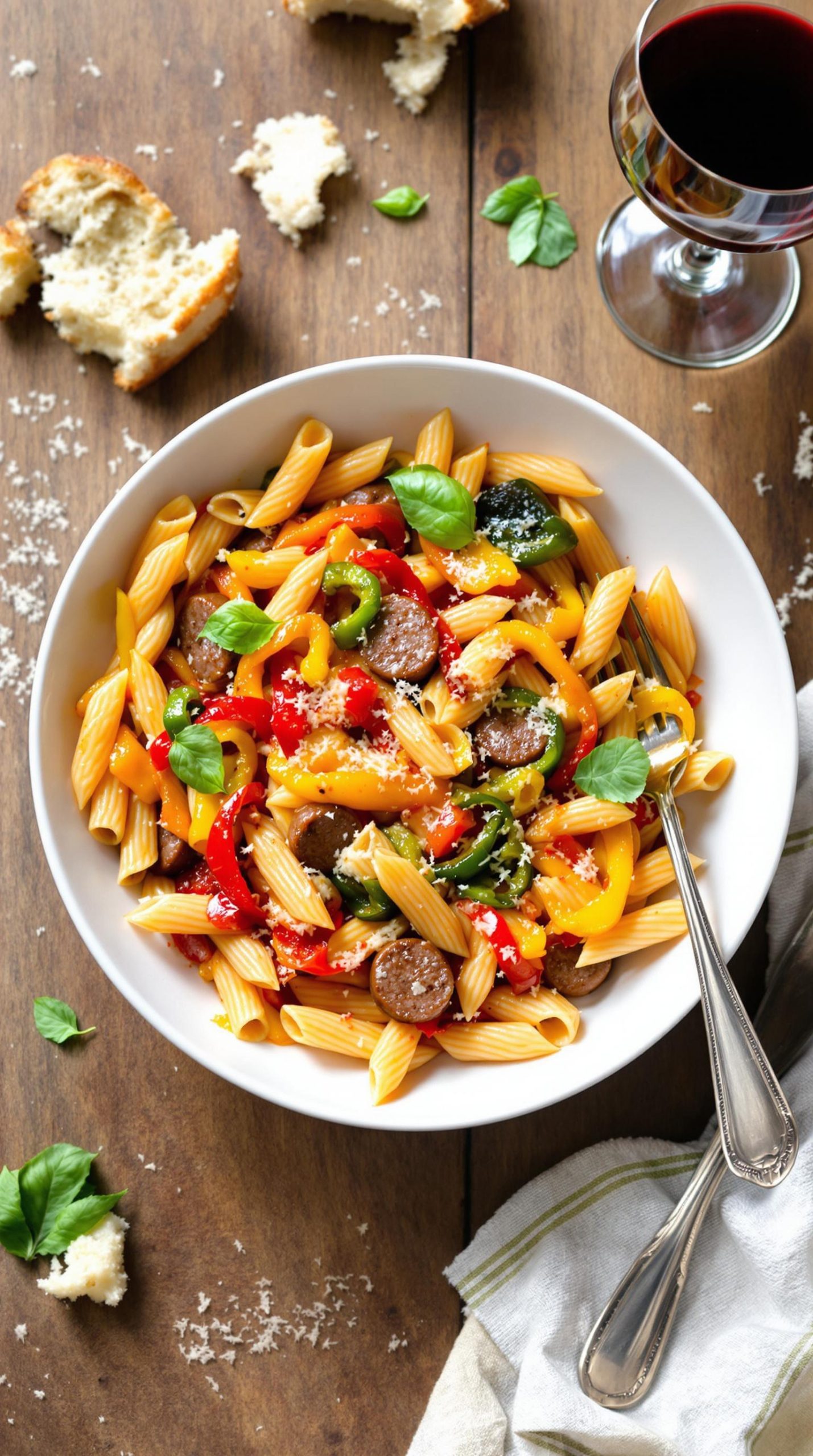 vibrant sausage and peppers