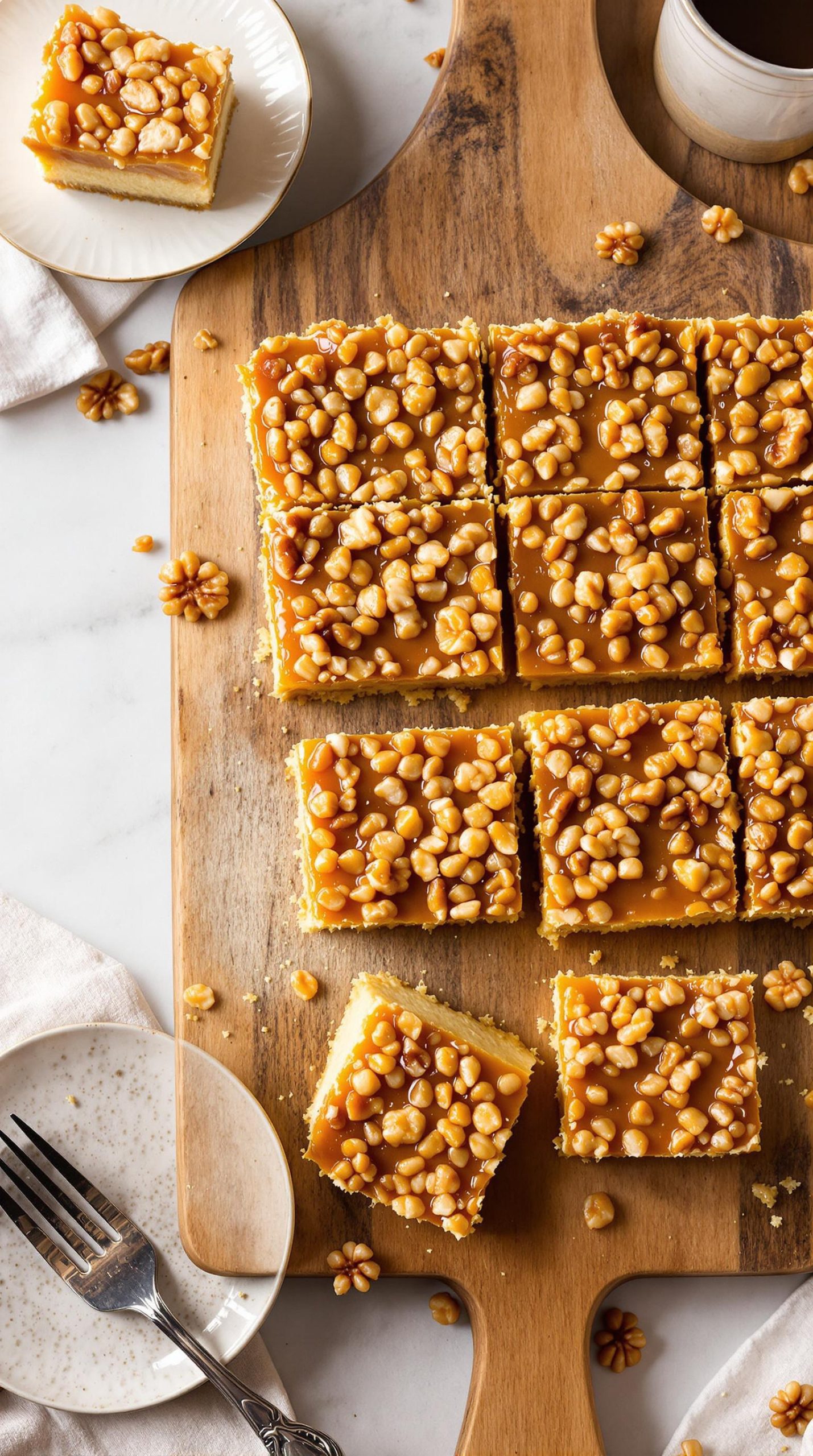 walnut caramel dessert bars