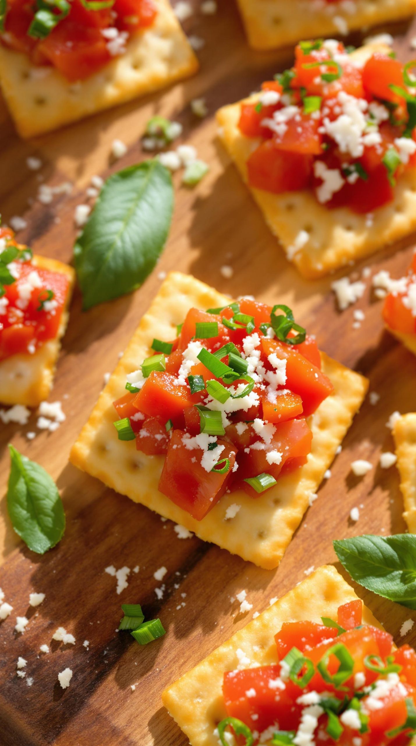 zesty mediterranean triscuit bruschetta