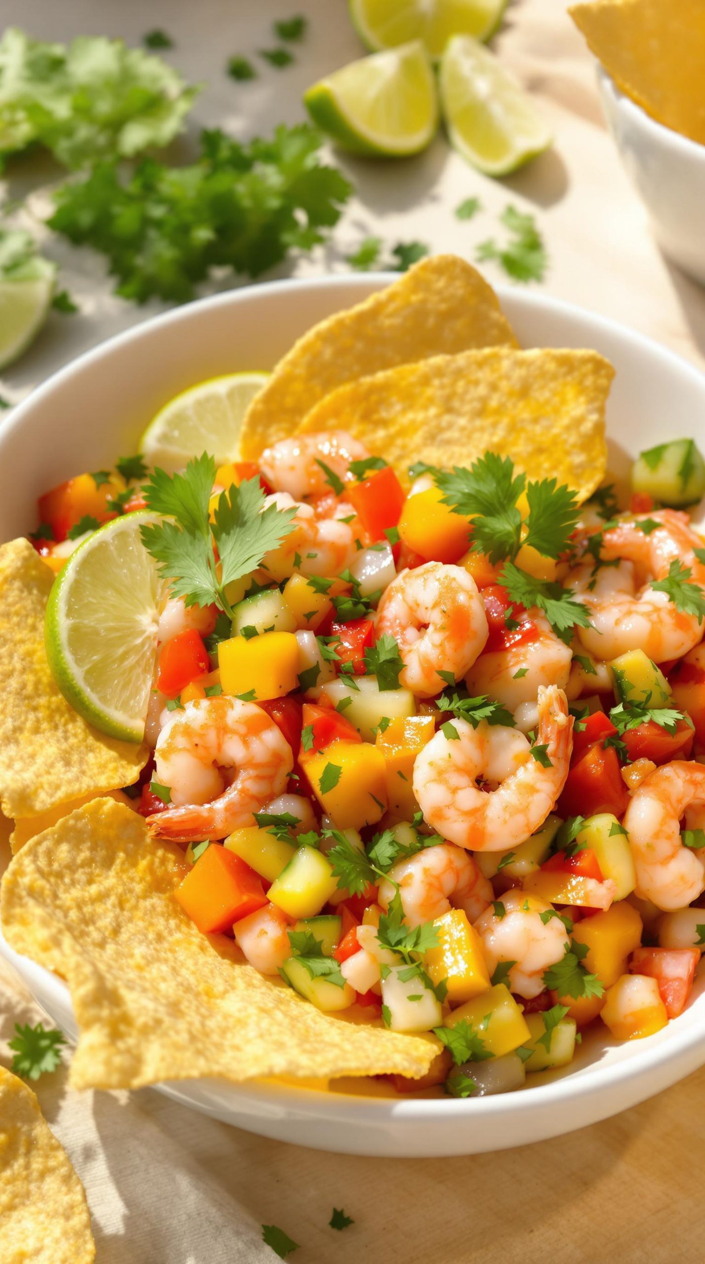 zesty shrimp ceviche preparation